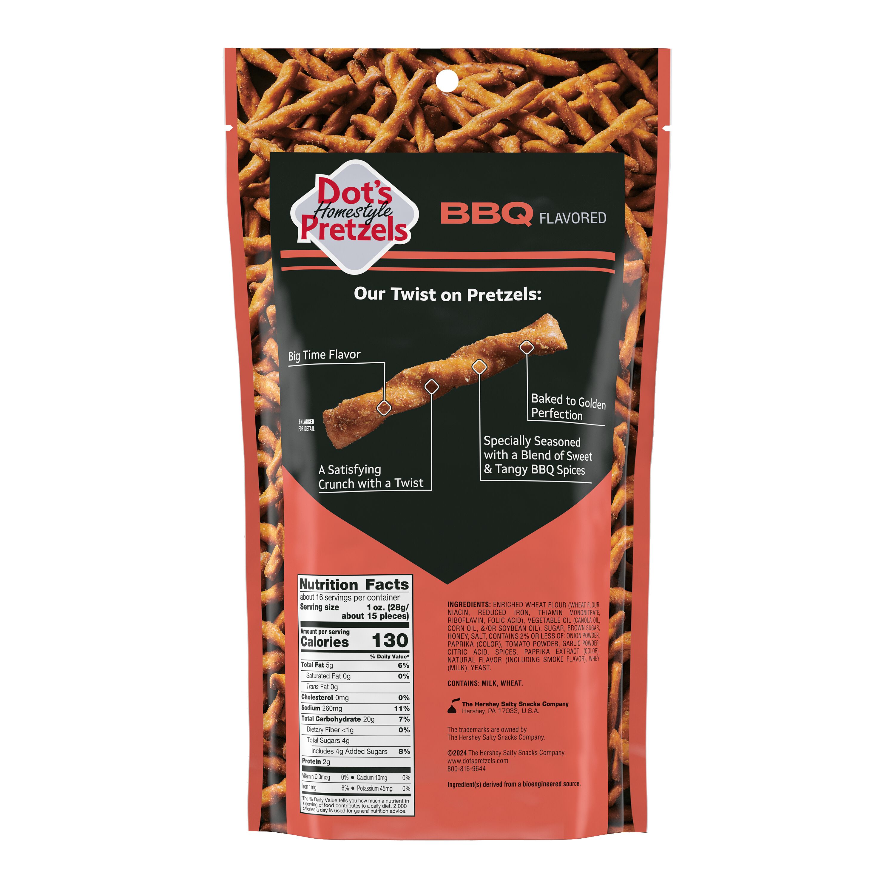 DOT'S HOMESTYLE PRETZELS BBQ Seasoned Pretzel Twists, 16oz bag $6.99