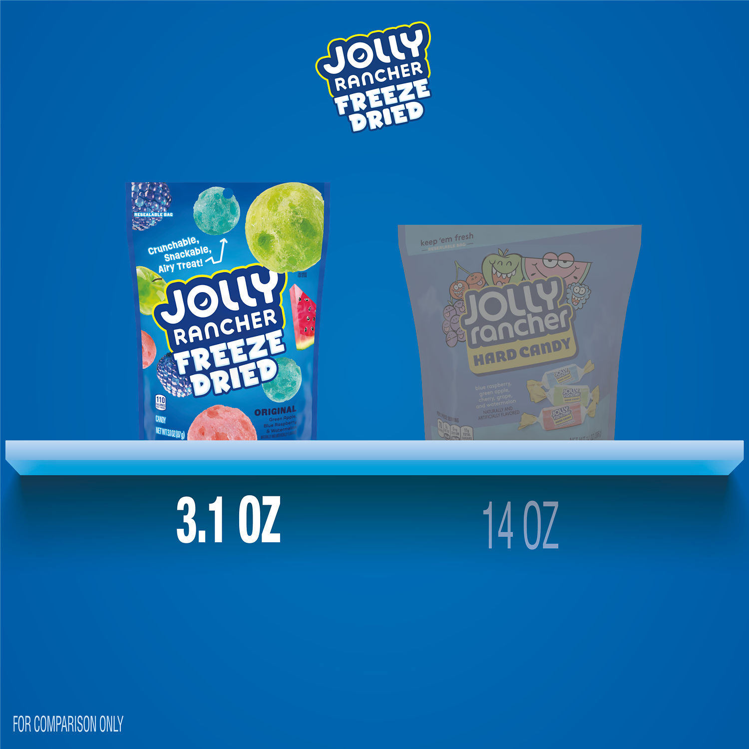JOLLY RANCHER Freeze Dried Original Fruit Flavored Candy Bag, 3.1 oz $5.99