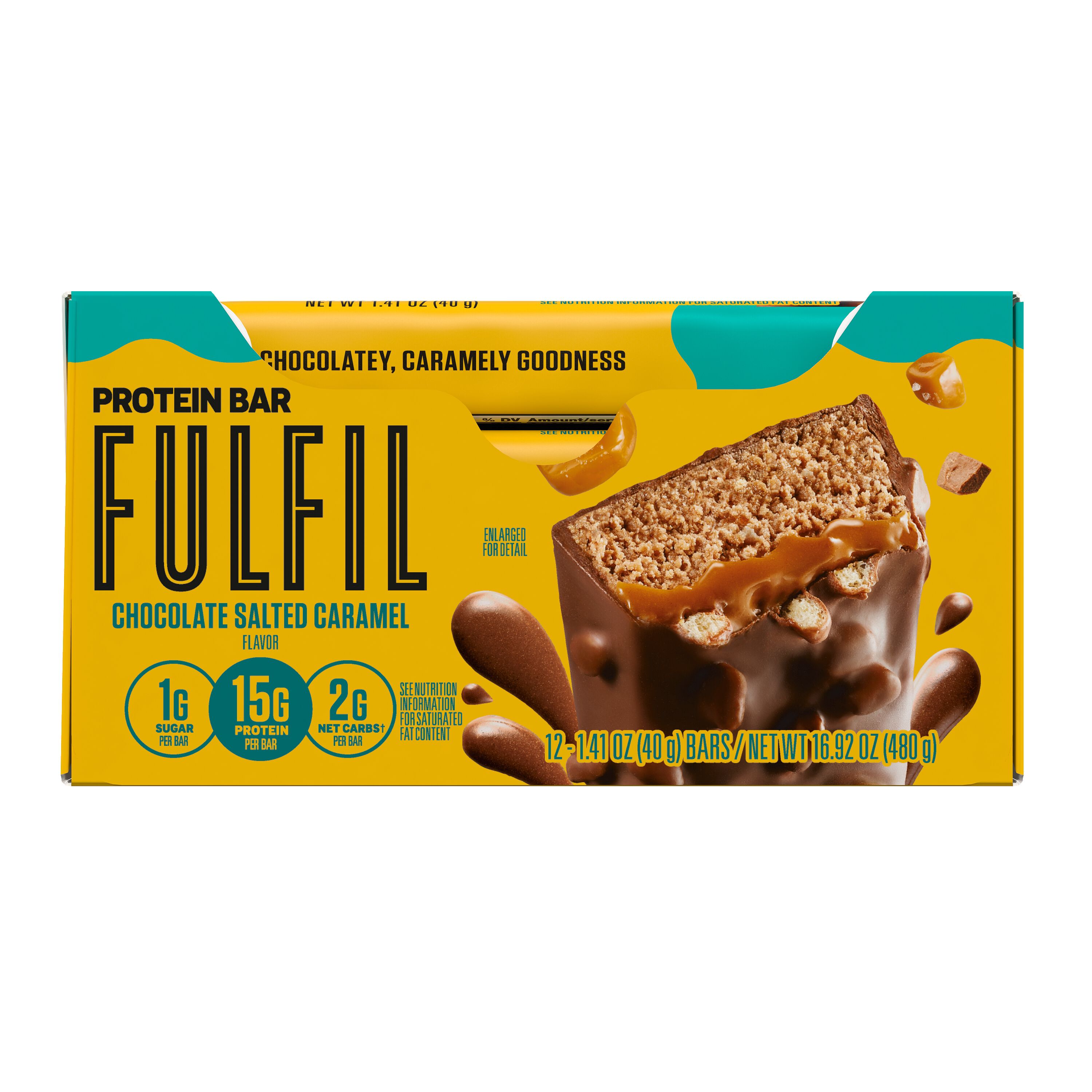 FULFIL Chocolate Salted Caramel Flavored Protein Bars, 1.41 oz (12 Count) $24.99