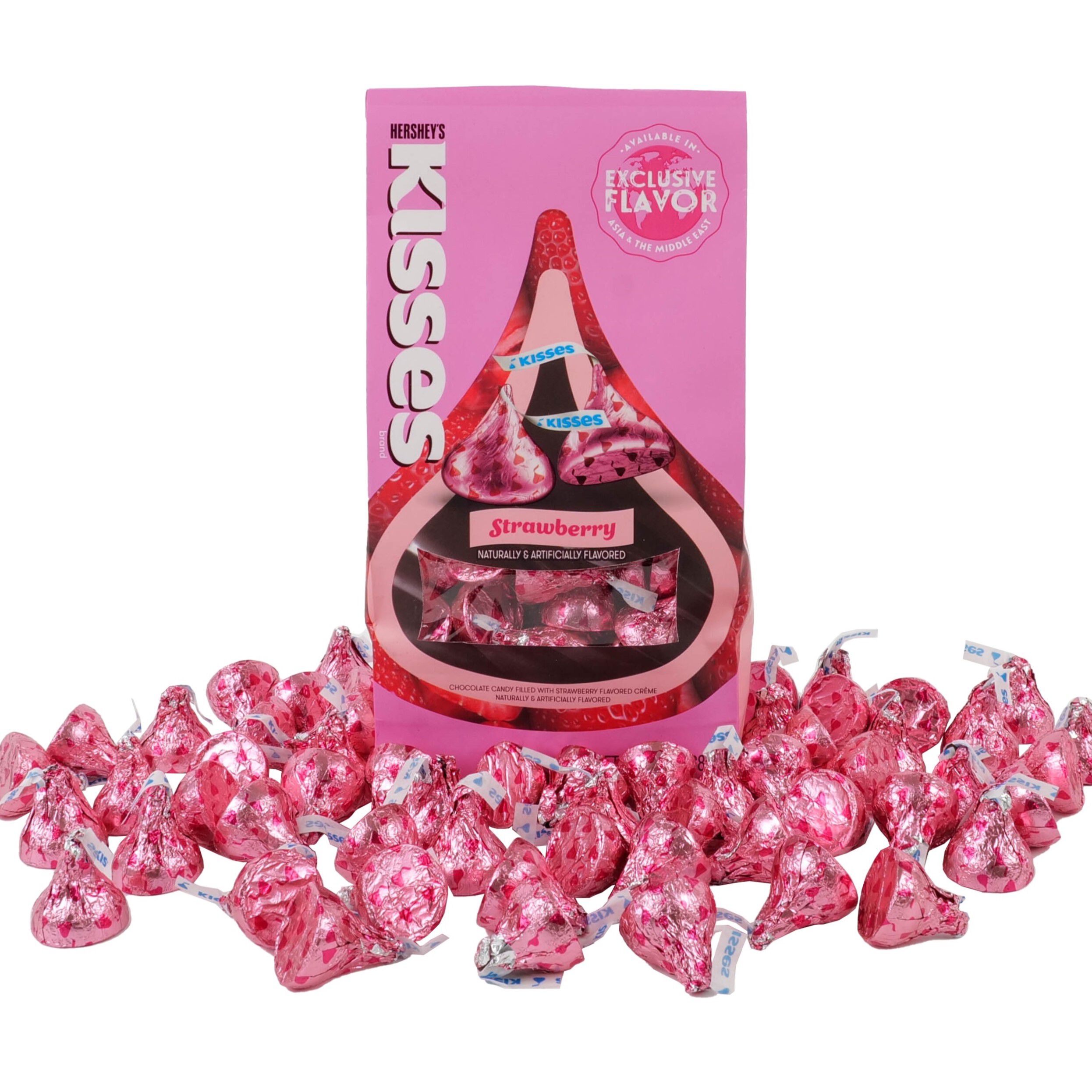 HERSHEY'S KISSES Flavors of The World Strawberry 10oz Pouch $9.99