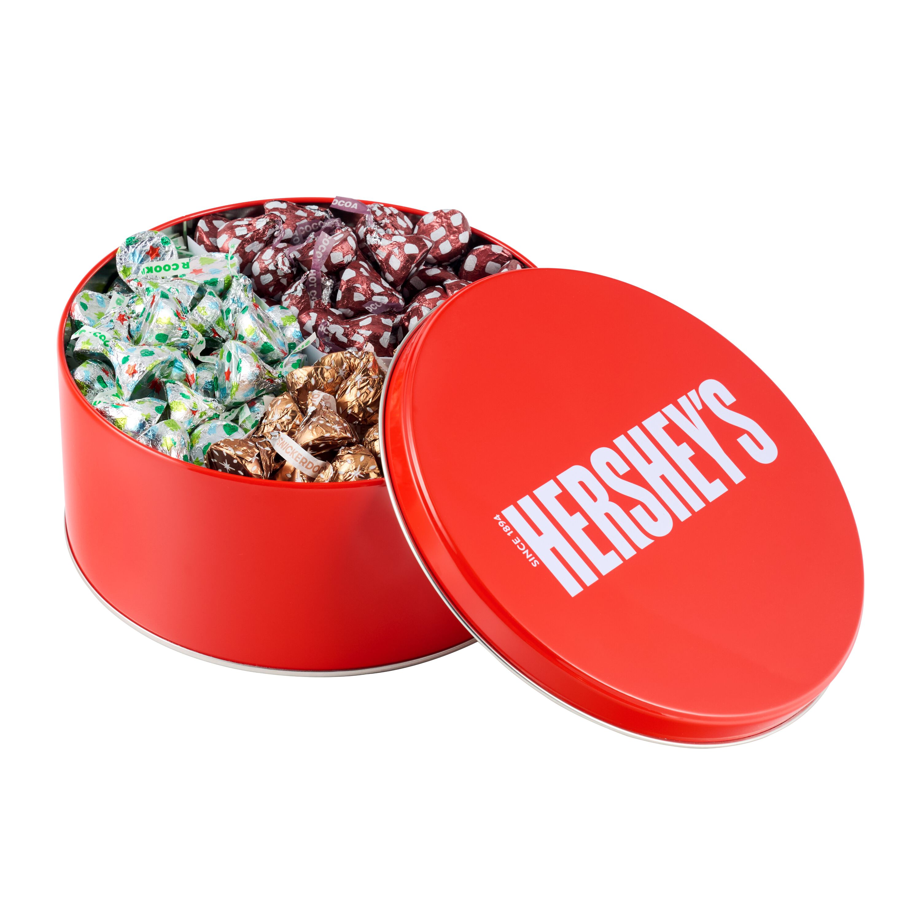 HERSHEY'S KISSES Trio Red Holiday Gift Tin, 36 oz $29.99