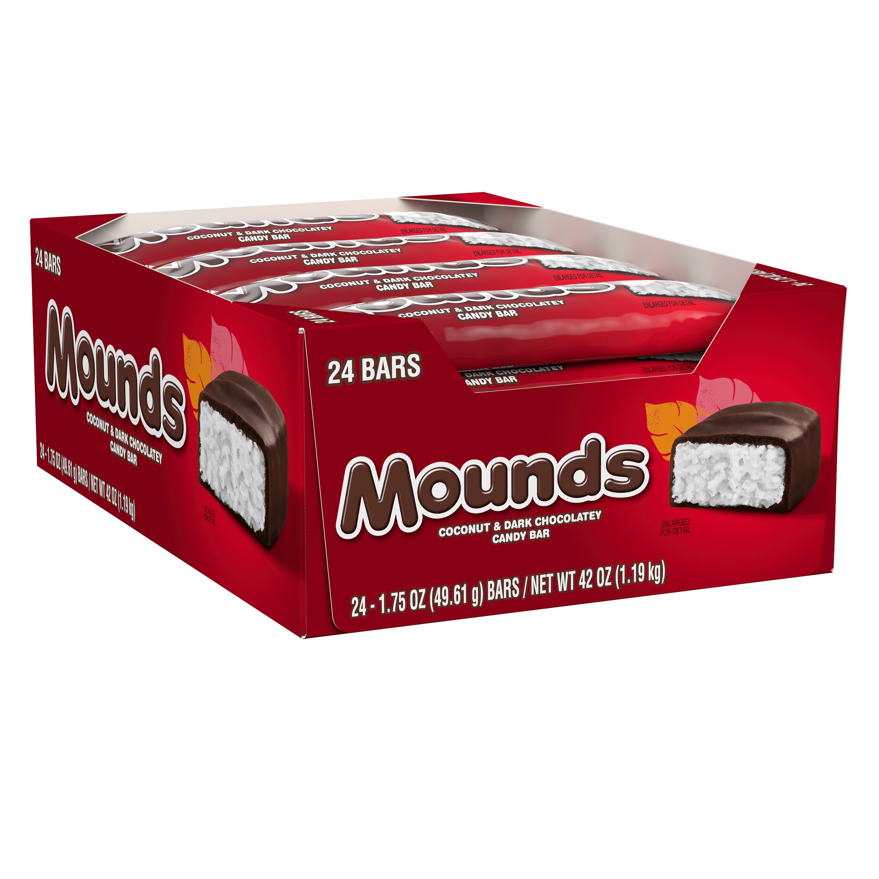 MOUNDS Dark Chocolate and Coconut Candy Bars, 1.75 oz (24 Count) $27.99