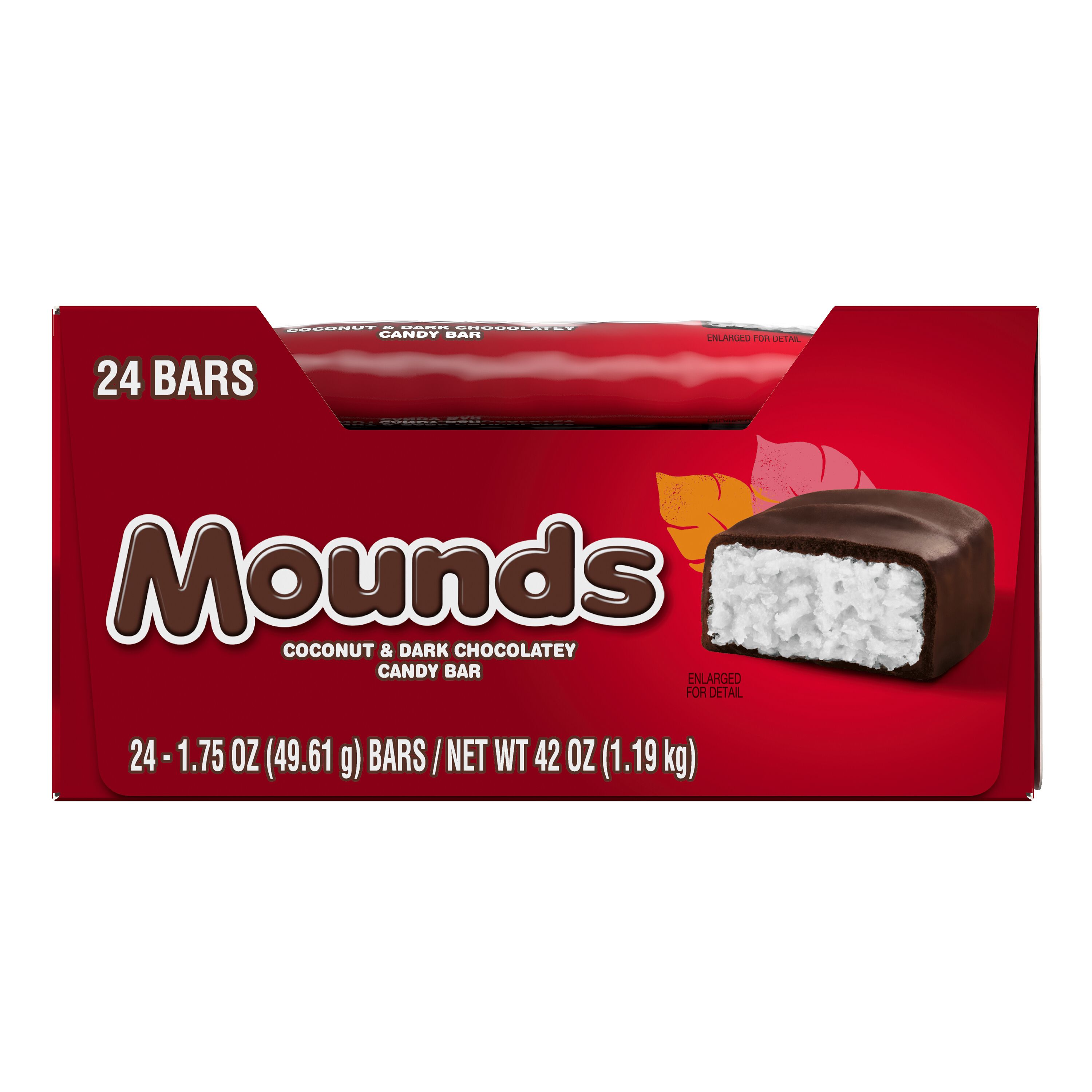 MOUNDS Dark Chocolate and Coconut Candy Bars, 1.75 oz (24 Count) $27.99