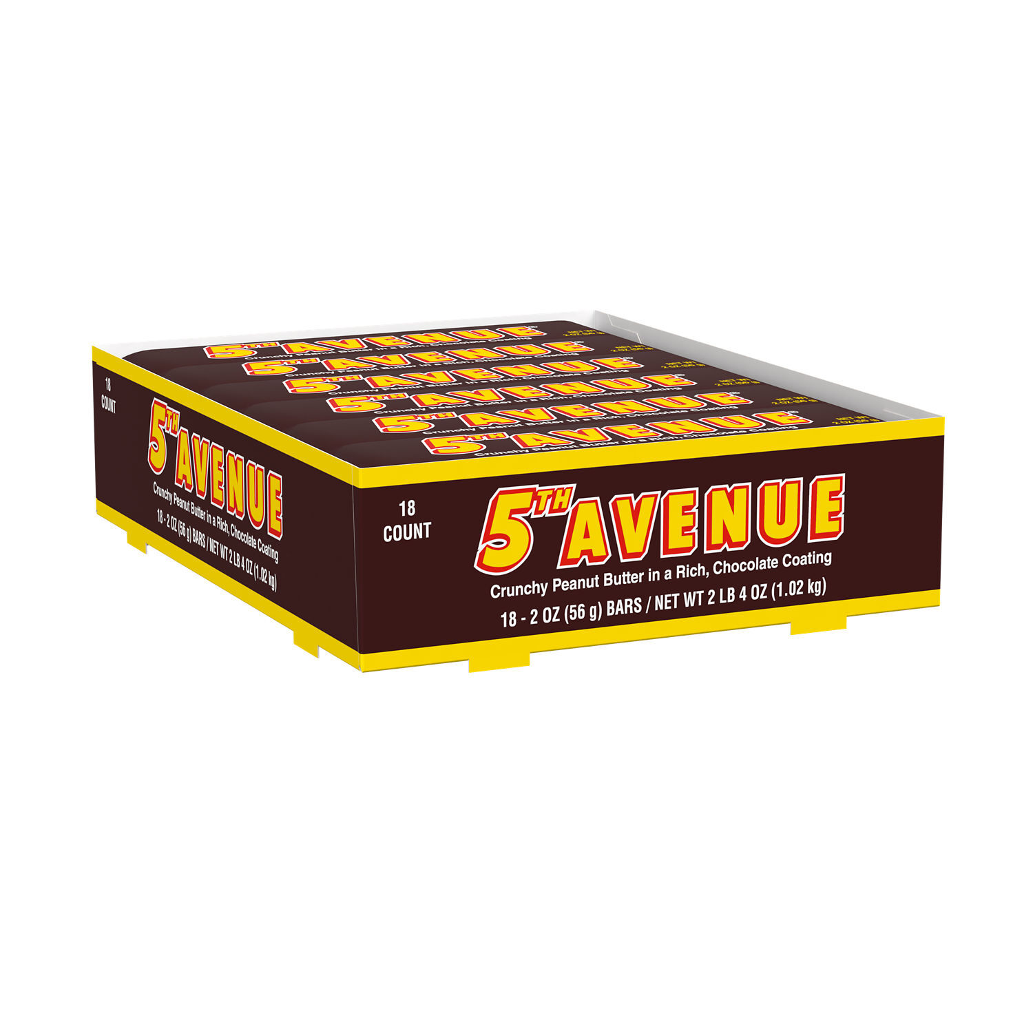 5TH AVENUE Chocolate Coated Peanut Butter Candy Bars, 2 oz (18 Count) $20.99
