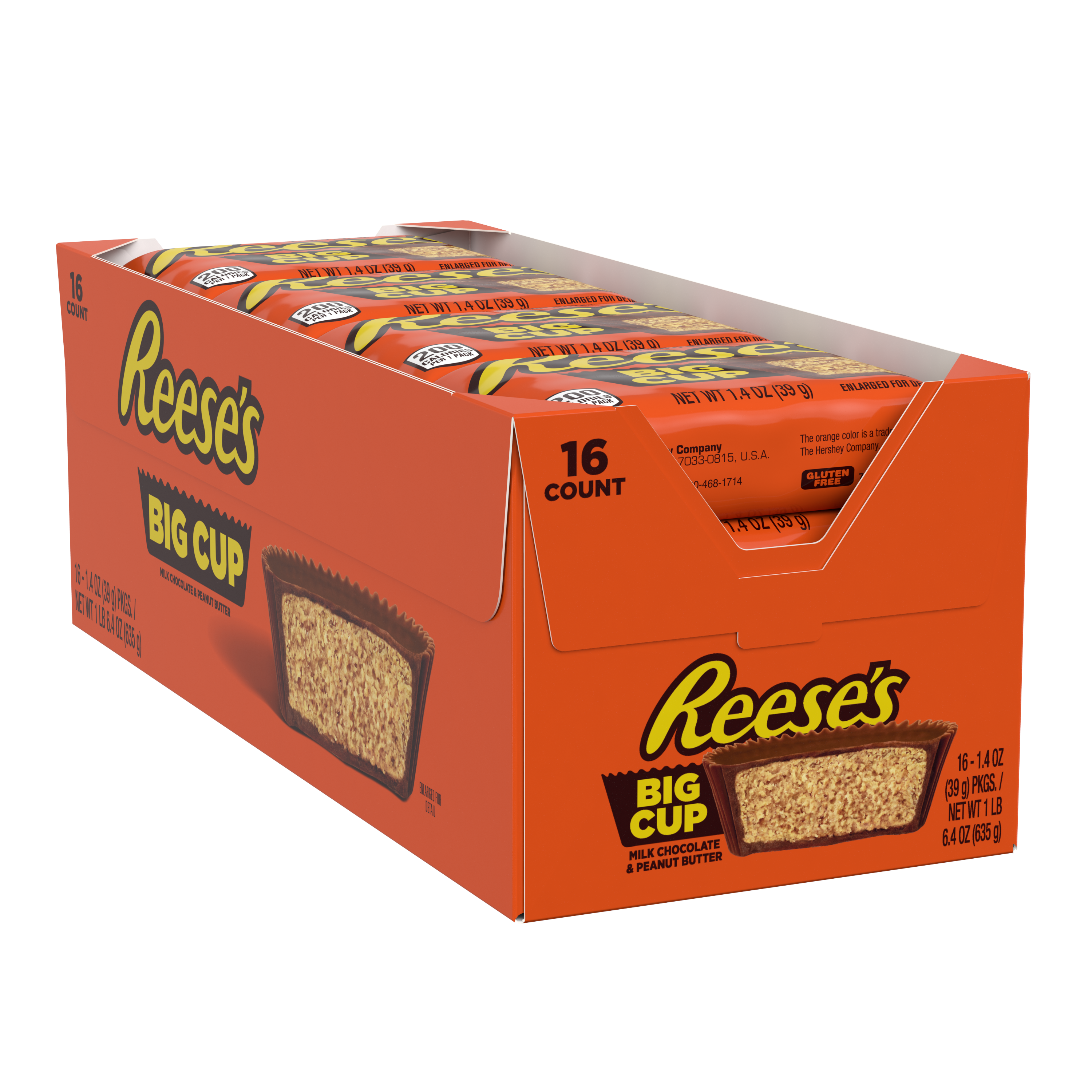 REESE'S BIG CUP Milk Chocolate Peanut Butter Cups, 1.4 oz (16 Count) $18.99