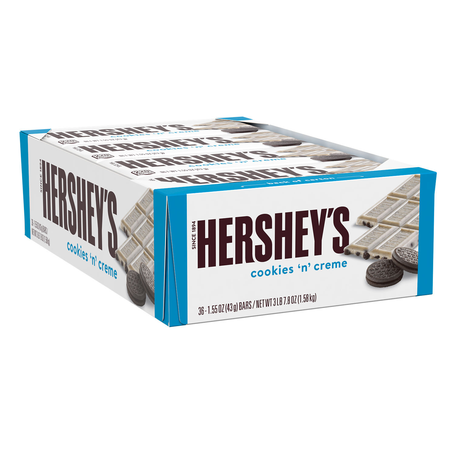 HERSHEY'S Cookies 'n' Creme Candy Bars, 1.55 oz (36 Count) $41.99