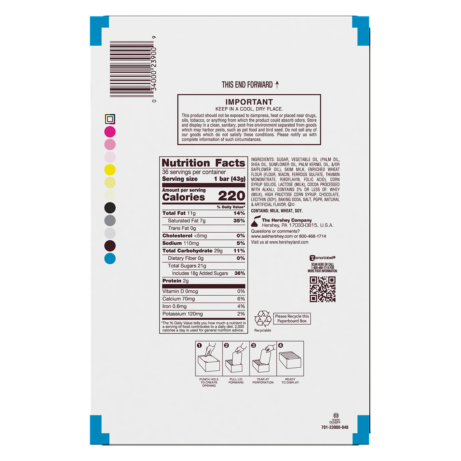 HERSHEY'S Cookies 'n' Creme Candy Bars, 1.55 oz (36 Count) $41.99