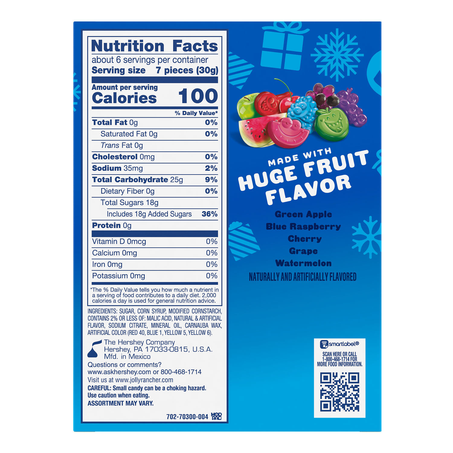 JOLLY RANCHER Original Fruit Flavored Gummies, Christmas Candy Gift Box, 6 oz $3.99