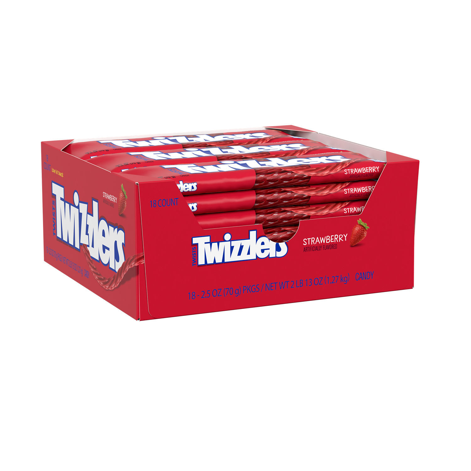 TWIZZLERS Twists Strawberry Flavored Licorice Style Candy Packs, 2.5 oz (18 Count) $20.99