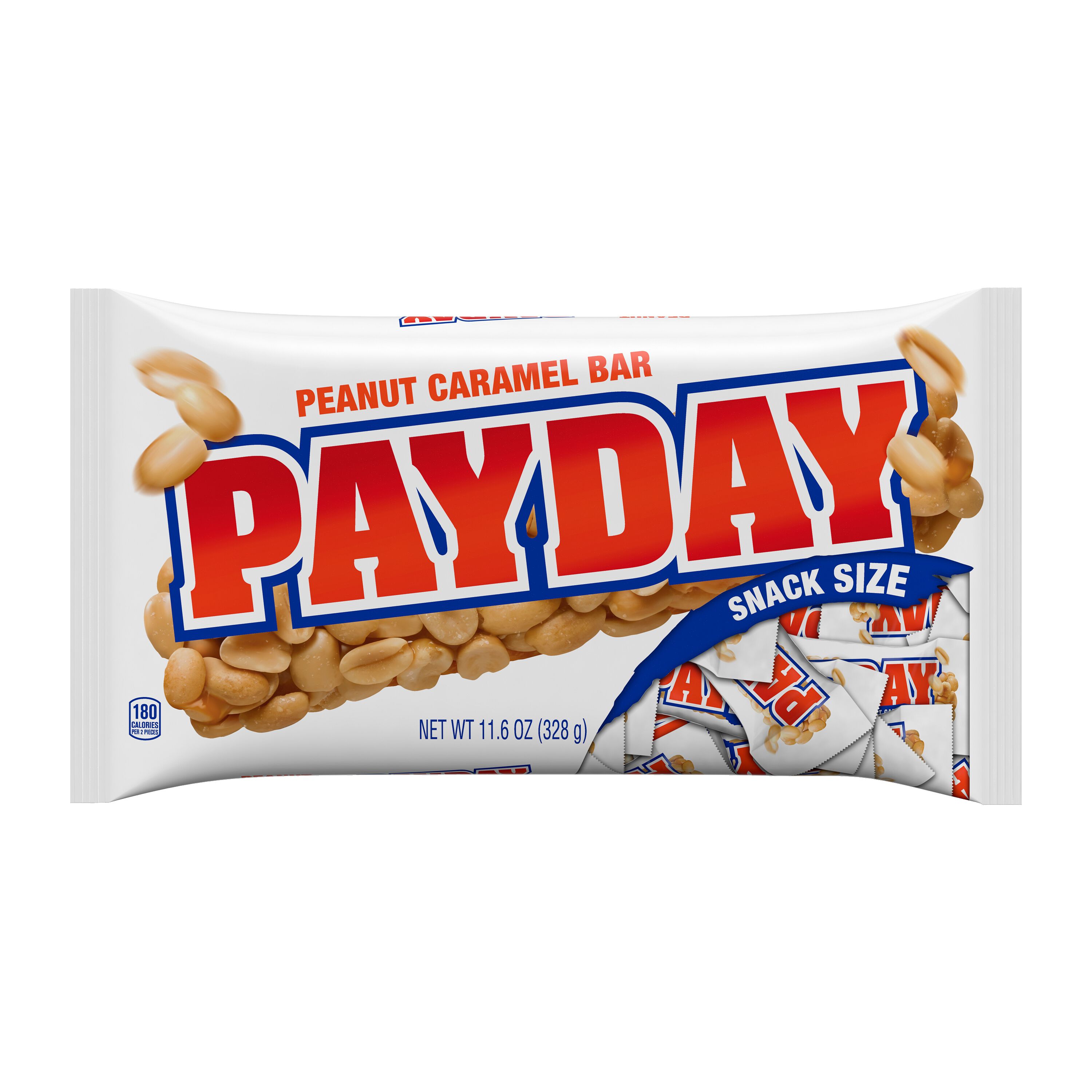 PAYDAY Peanut Caramel Snack Size, Candy Bars Bag, 11.6 oz $5.99