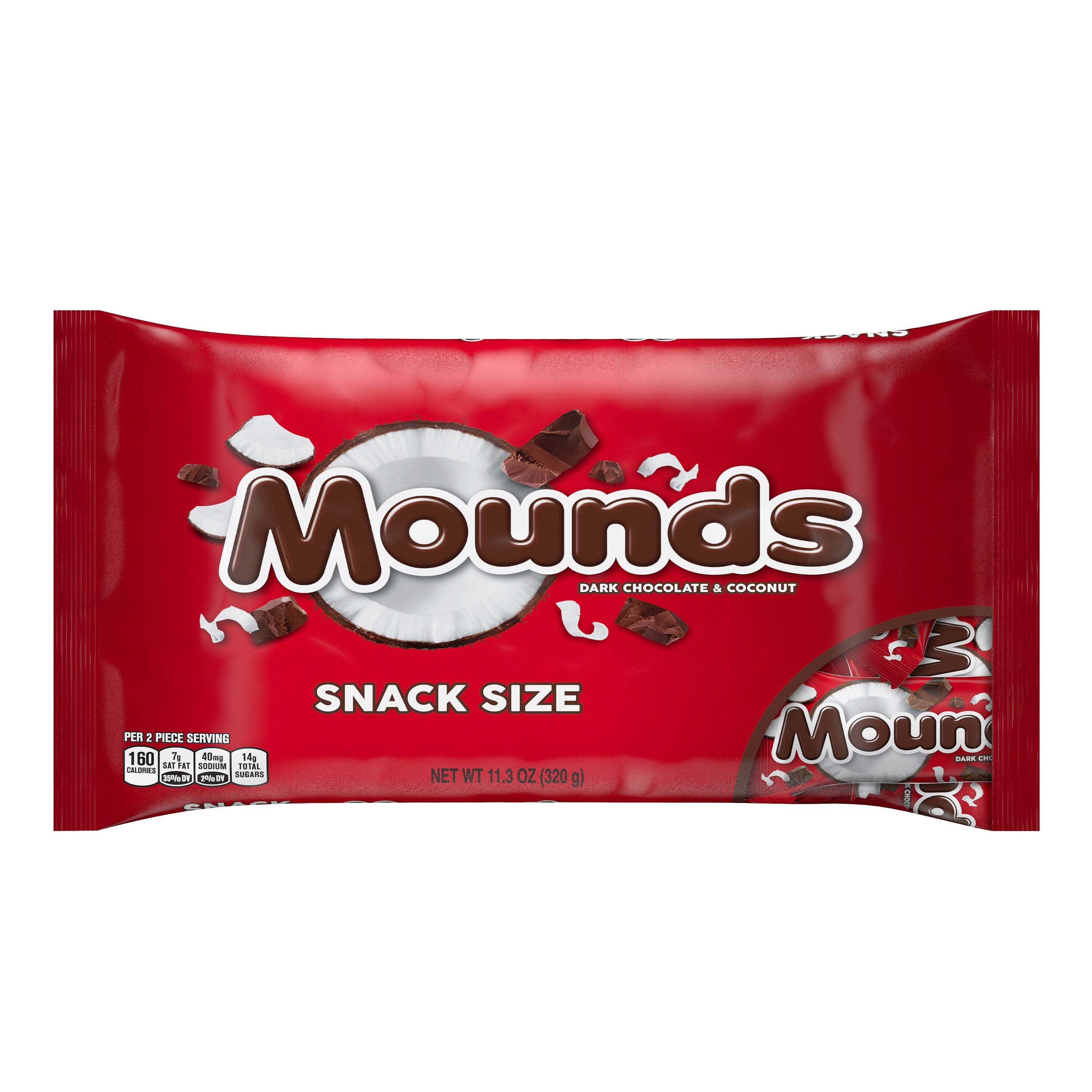 MOUNDS Dark Chocolate and Coconut Snack Size, Candy Bars Bag, 11.3 oz $5.99