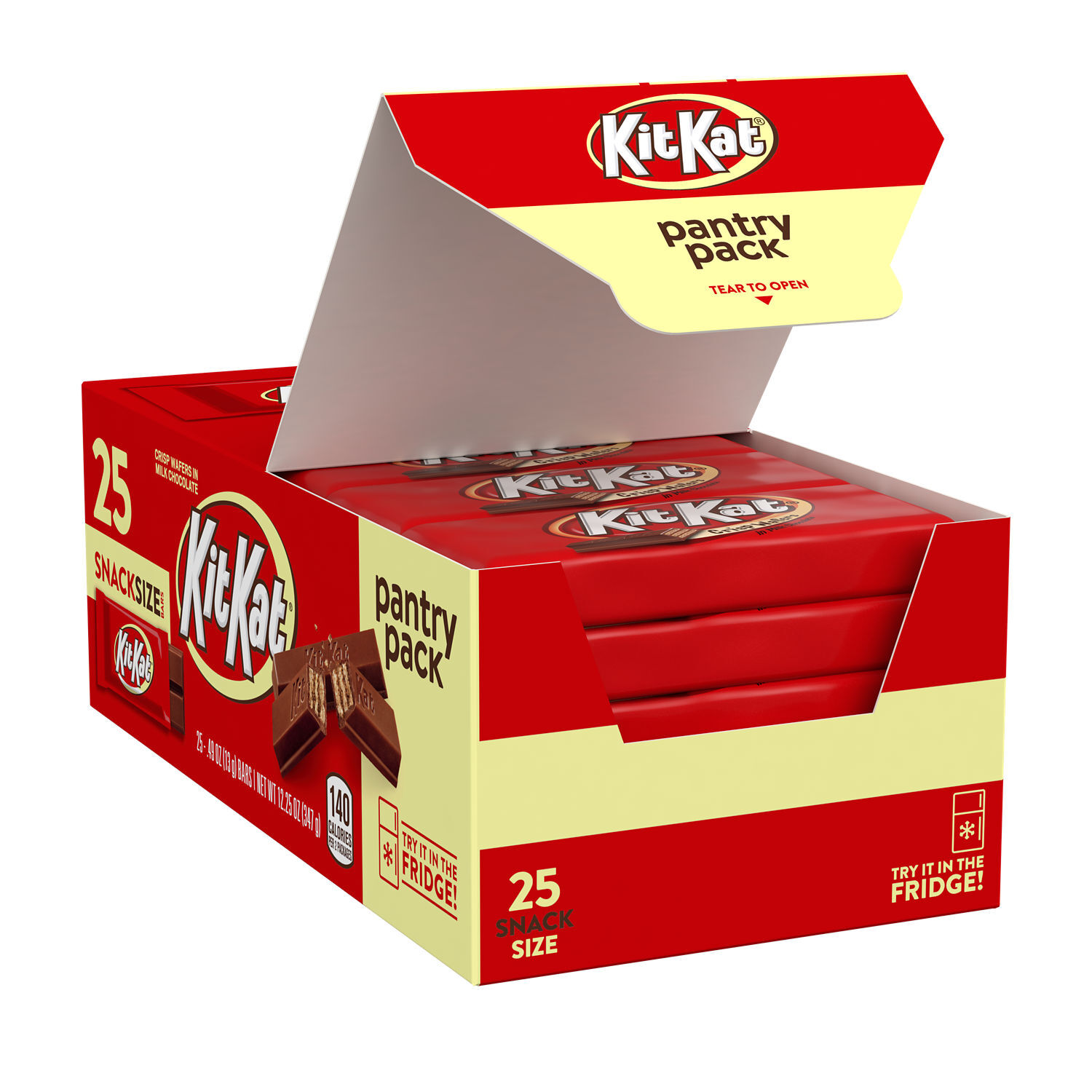 KIT KAT Milk Chocolate Snack Size Pantry Pack 25ct Candy Box $7.49