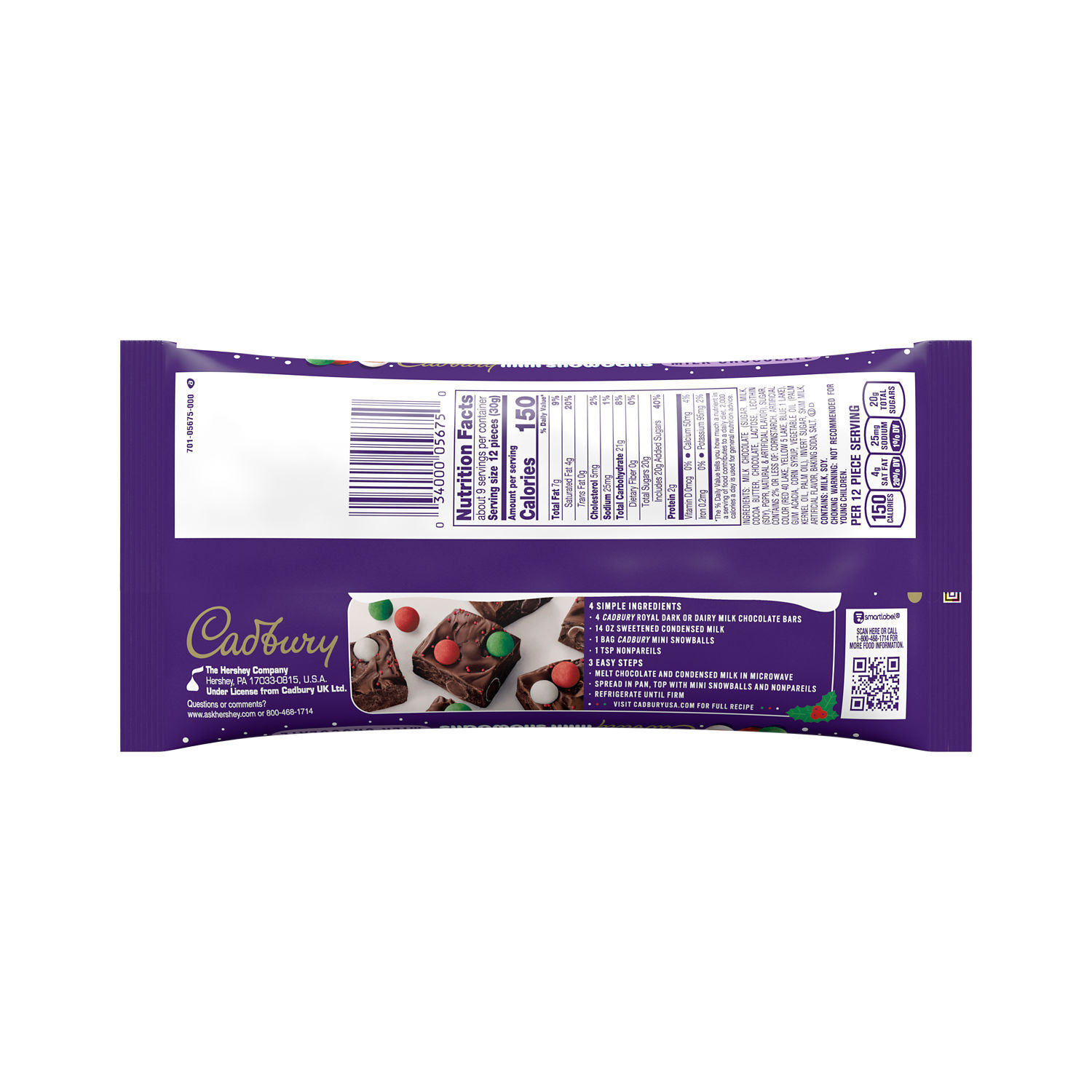 CADBURY Milk Chocolate Mini Snowballs Christmas Candy Bag, 9 oz $5.99