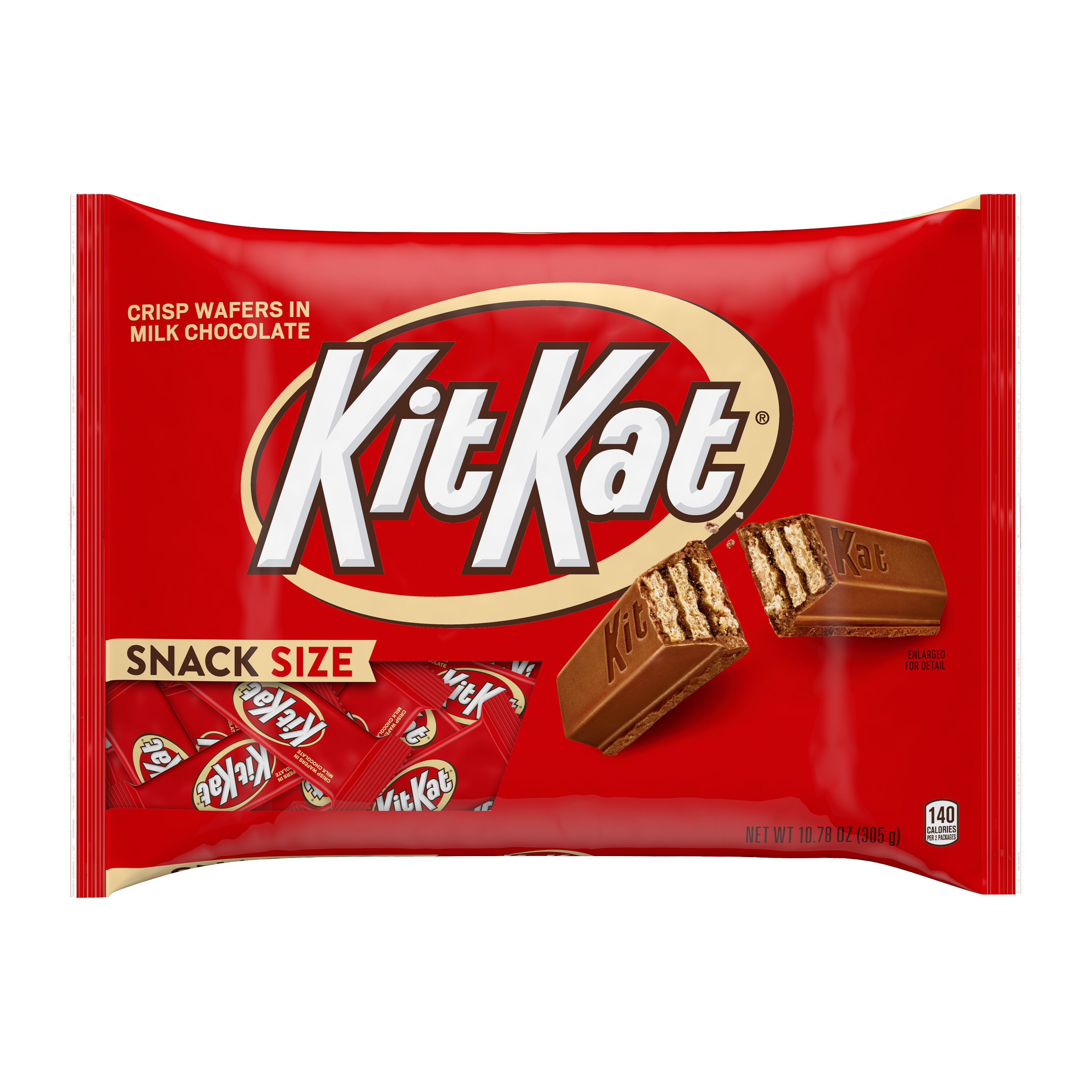 KIT KAT® Milk Chocolate Wafer Snack Size, Candy Bag, 10.78 oz $5.99