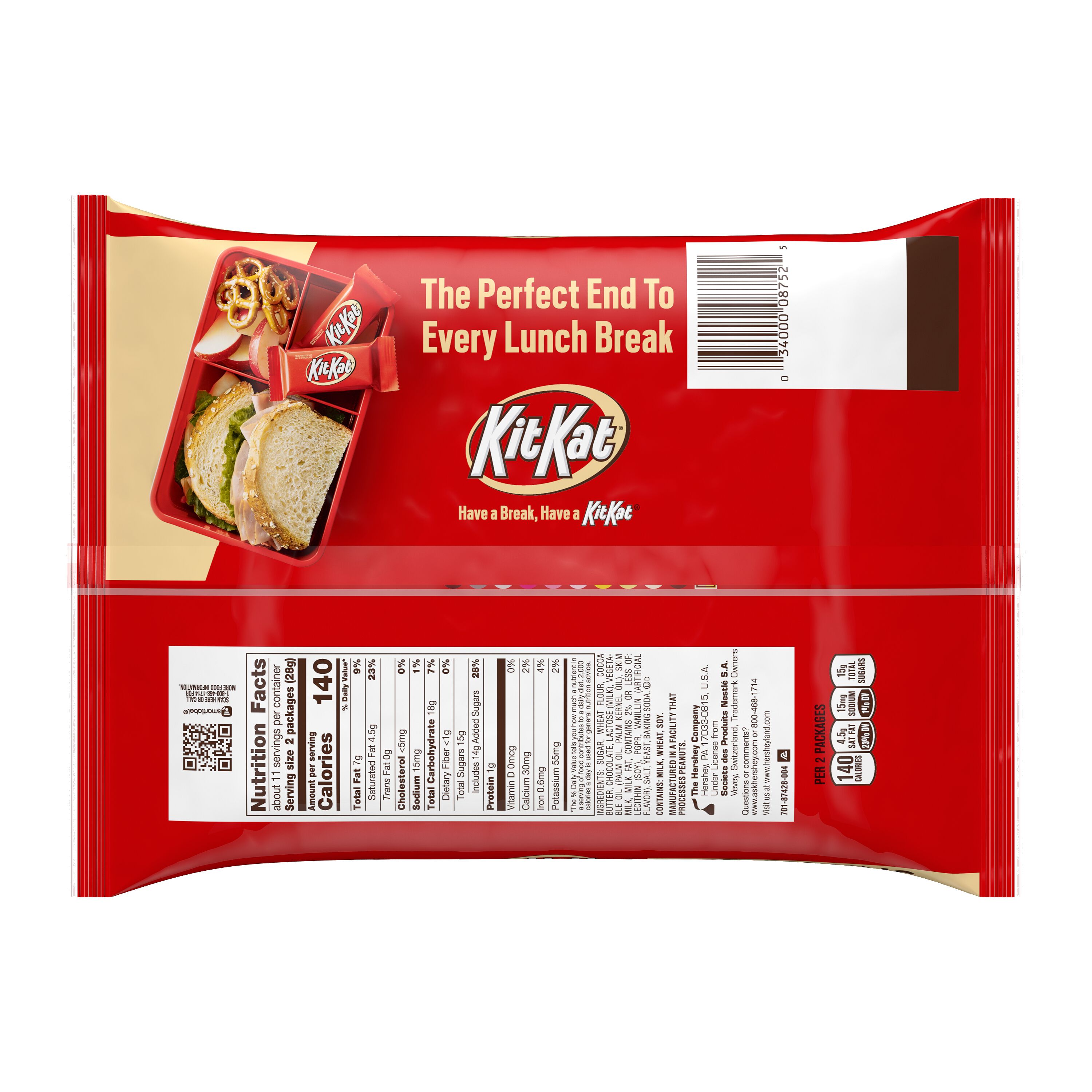 KIT KAT® Milk Chocolate Wafer Snack Size, Candy Bag, 10.78 oz $5.99