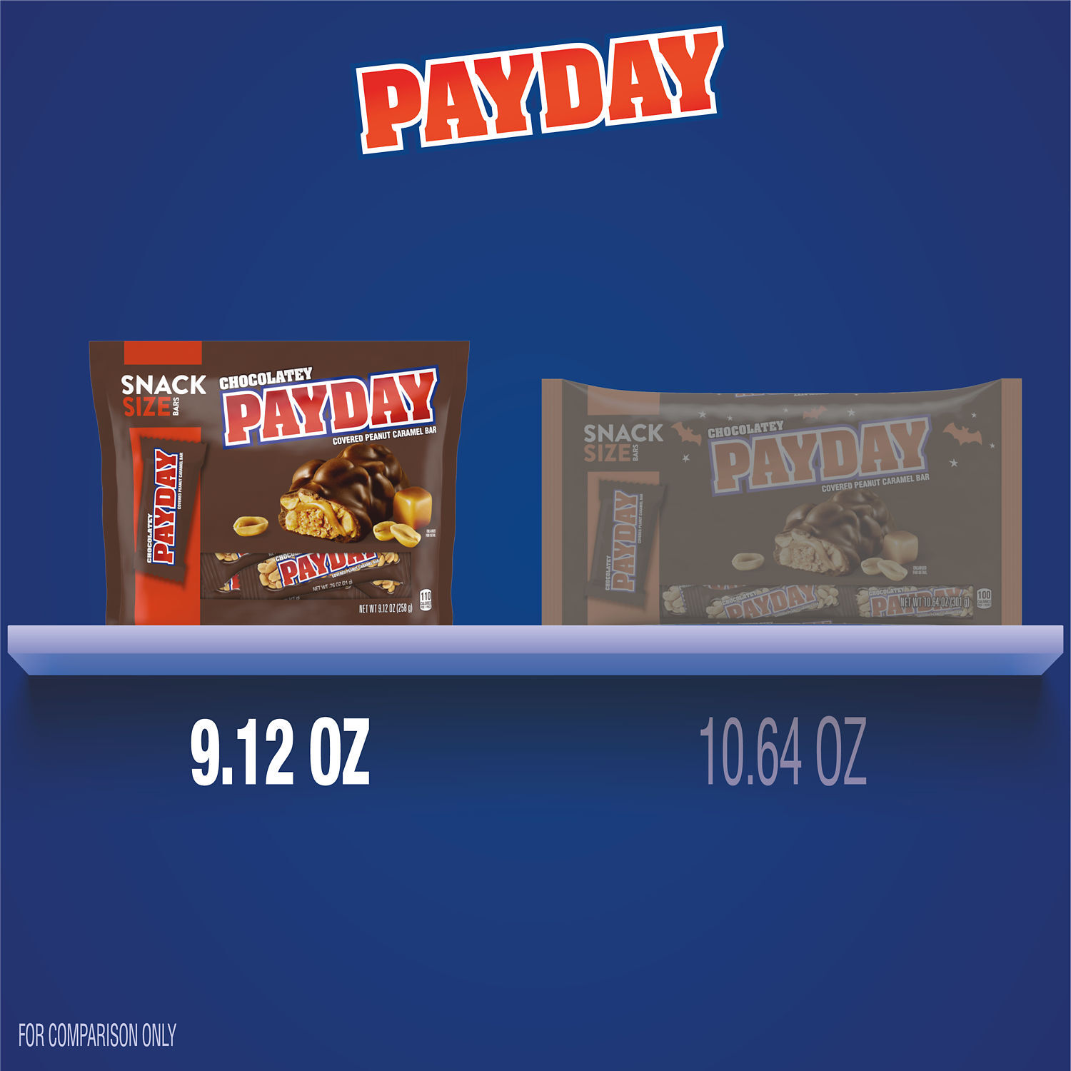 PAYDAY Peanut Caramel Snack Size, Candy Bars Bag, 11.6 oz $5.99 3 PAYDAY Peanut Caramel Snack Size, Candy Bars Bag, 11.6 oz $5.99