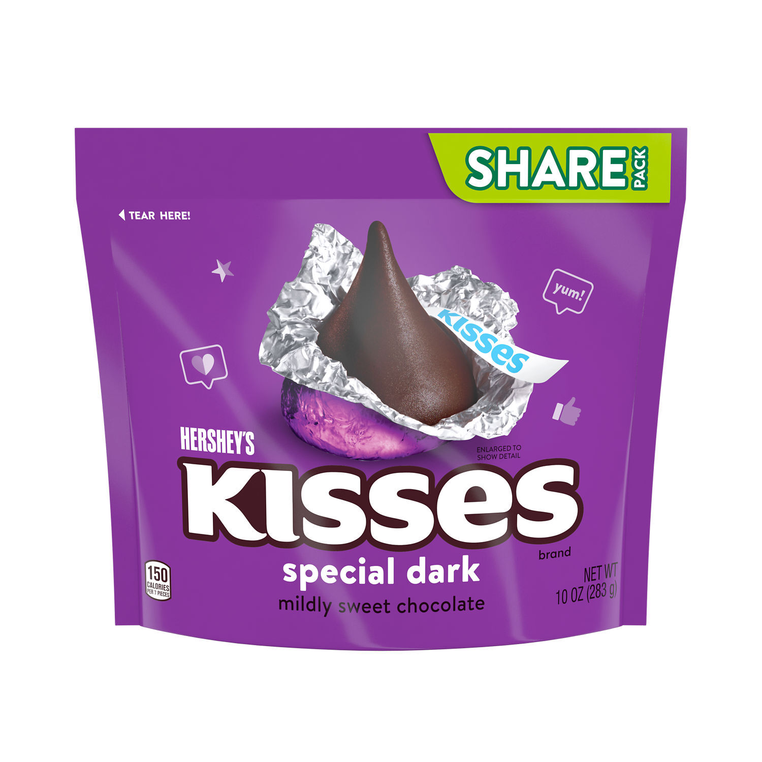HERSHEY'S KISSES Special Dark Chocolate 10oz Candy Bag $5.99