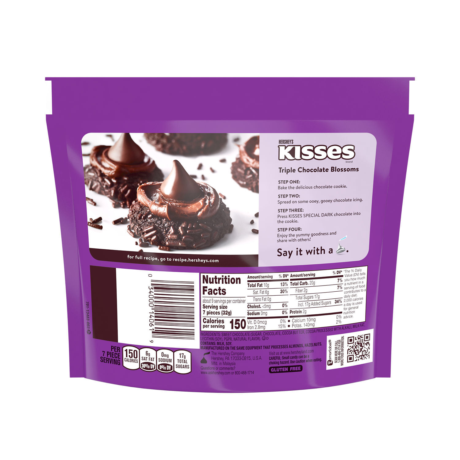 HERSHEY'S KISSES Special Dark Chocolate 10oz Candy Bag $5.99