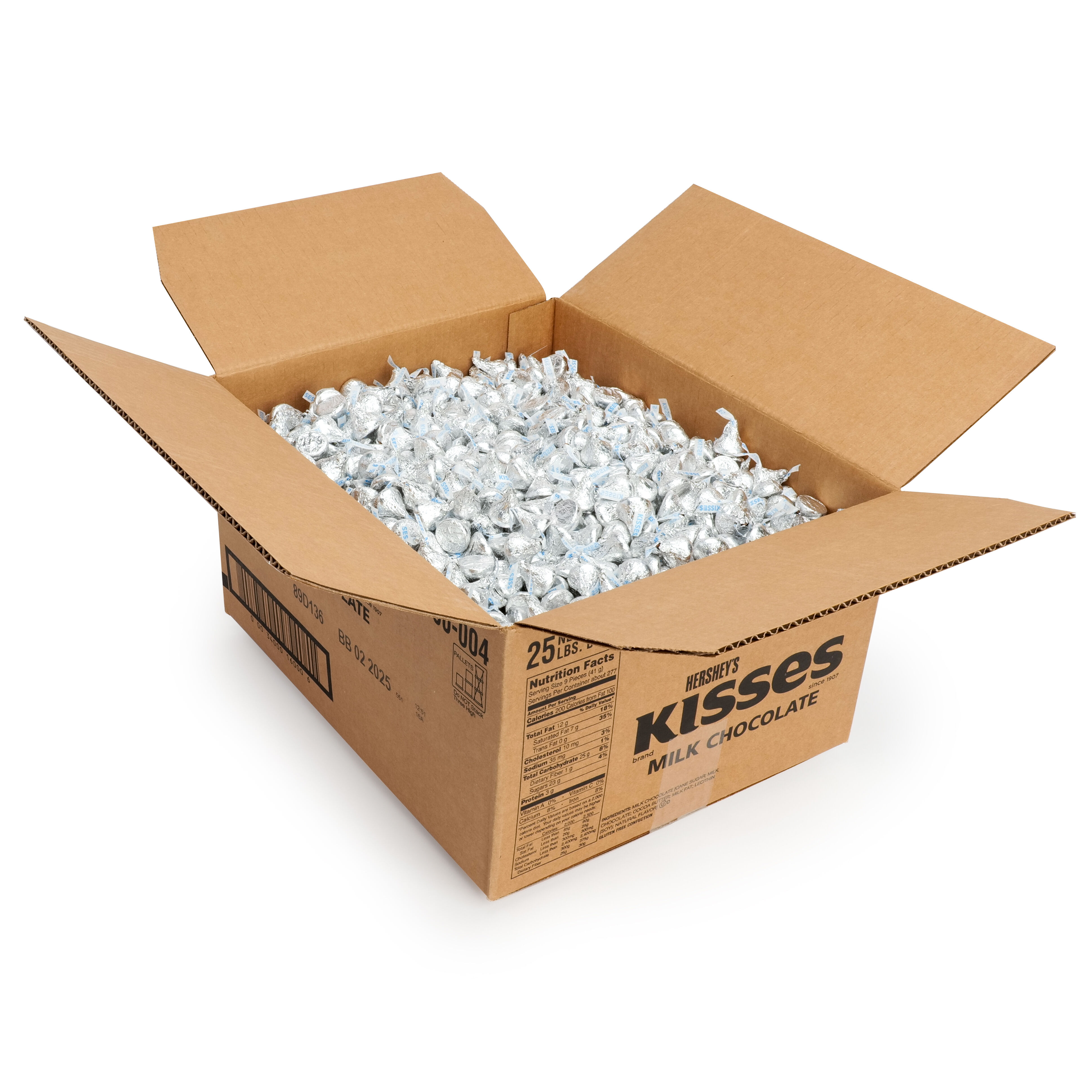 HERSHEY'S KISSES Milk Chocolates 25 lbs. Bulk Candy Box $149.99